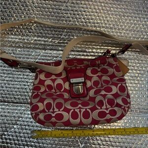 Coach Pink and Cream Crossbody Bag